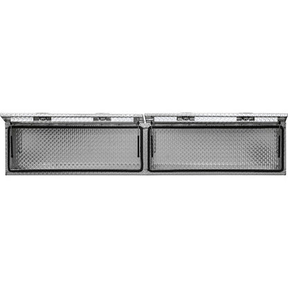 Buyers Products 18x16x96 in Diamond Tread Aluminum Topsider Truck Box with Flip-Up Doors - 1701770