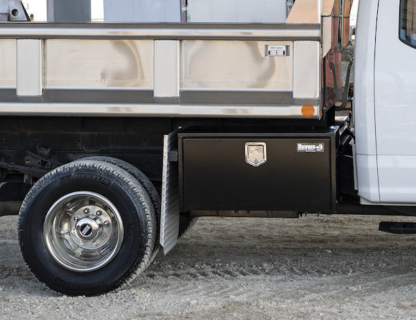 Buyers Products 36-in x 18-in x 18-in Black Steel Underbody Truck Box with Paddle Latch - 1702105