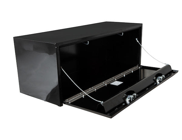 Buyers Products 48-in x 18-in x 18-in Black Steel Underbody Truck Box with Paddle Latch - 1702110