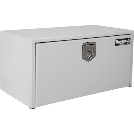 Buyers Products 24-in x 18-in x 18-in White Steel Underbody Truck Box with Paddle Latch - 1702200
