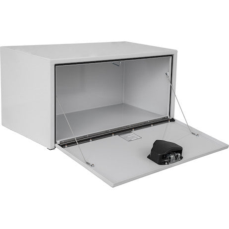 Buyers Products 24-in x 18-in x 18-in White Steel Underbody Truck Box with Paddle Latch - 1702200