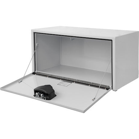 Buyers Products 24-in x 18-in x 18-in White Steel Underbody Truck Box with Paddle Latch - 1702200