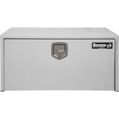 Buyers Products 24-in x 18-in x 18-in White Steel Underbody Truck Box with Paddle Latch - 1702200