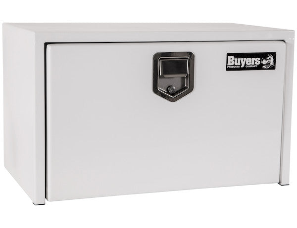 Buyers Products 30-in x 18-in x 18-in White Steel Underbody Truck Box with Paddle Latch - 1702203