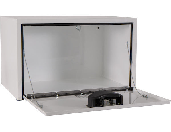 Buyers Products 30-in x 18-in x 18-in White Steel Underbody Truck Box with Paddle Latch - 1702203