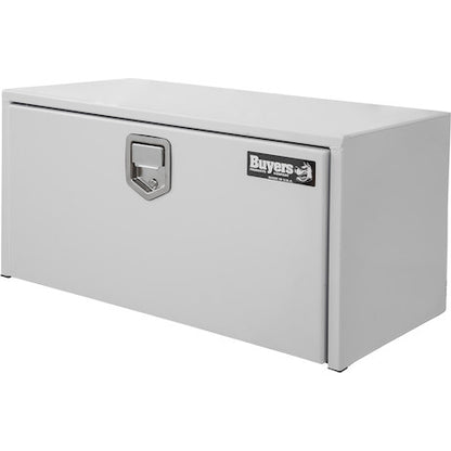 Buyers Products 18x18x36-in White Steel Underbody Truck Box with Paddle Latch - 1702205