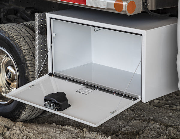 Buyers Products 18x18x36-in White Steel Underbody Truck Box with Paddle Latch - 1702205