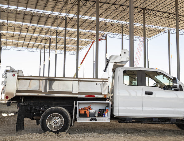 Buyers Products 18x18x36-in White Steel Underbody Truck Box with Paddle Latch - 1702205