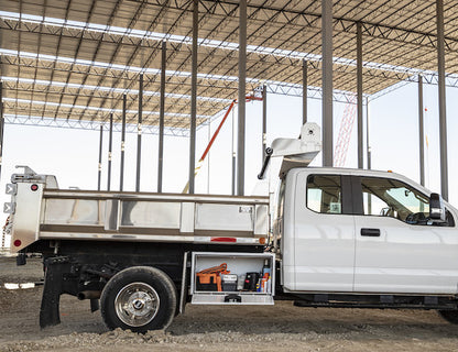 Buyers Products 18x18x36-in White Steel Underbody Truck Box with Paddle Latch - 1702205