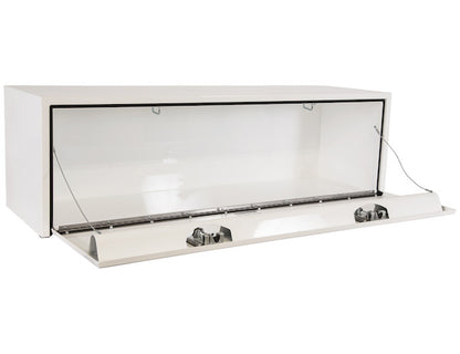 Buyers Products 18x18x60-in White Steel Underbody Truck Box with 2 Paddle Latches - 1702215