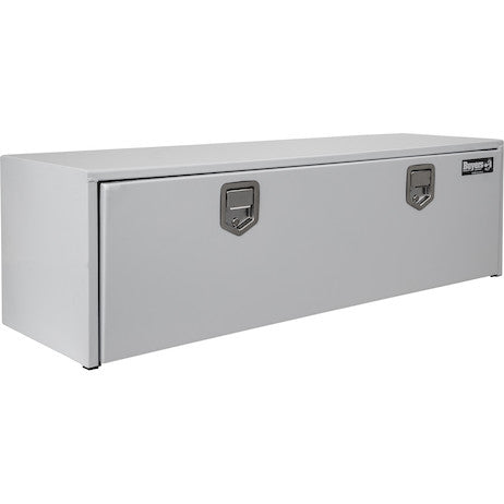 Buyers Products 18x18x60-in White Steel Underbody Truck Box with 2 Paddle Latches - 1702215