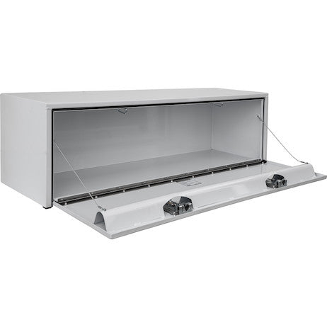 Buyers Products 18x18x60-in White Steel Underbody Truck Box with 2 Paddle Latches - 1702215
