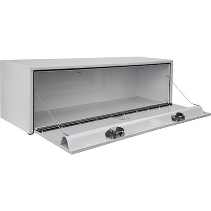 Buyers Products 18x18x60-in White Steel Underbody Truck Box with 2 Paddle Latches - 1702215