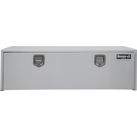 Buyers Products 18x18x60-in White Steel Underbody Truck Box with 2 Paddle Latches - 1702215