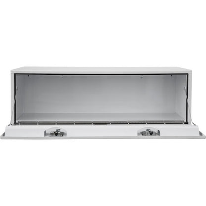 Buyers Products 18x18x60-in White Steel Underbody Truck Box with 2 Paddle Latches - 1702215