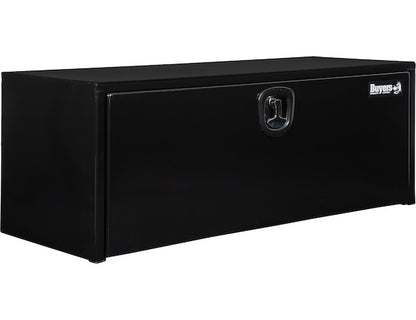 Buyers Products 18x18x48-in Black Steel Underbody Truck Box with Built-In Shelf - 3-Point Latch - 1702311