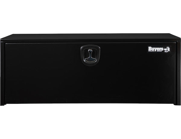 Buyers Products 18x18x48-in Black Steel Underbody Truck Box with Built-In Shelf - 3-Point Latch - 1702311