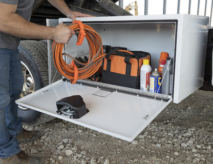 Buyers Products 30-in x 18-in x 18-in White Steel Underbody Truck Box - 1702403