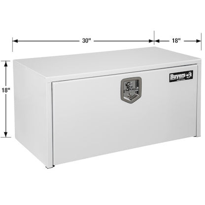 Buyers Products 30-in x 18-in x 18-in White Steel Underbody Truck Box - 1702403
