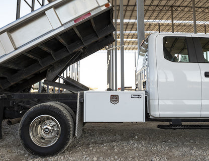 Buyers Products 18x18x36-in White Steel Underbody Truck Box - 1702405