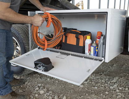 Buyers Products 18x18x36-in White Steel Underbody Truck Box - 1702405