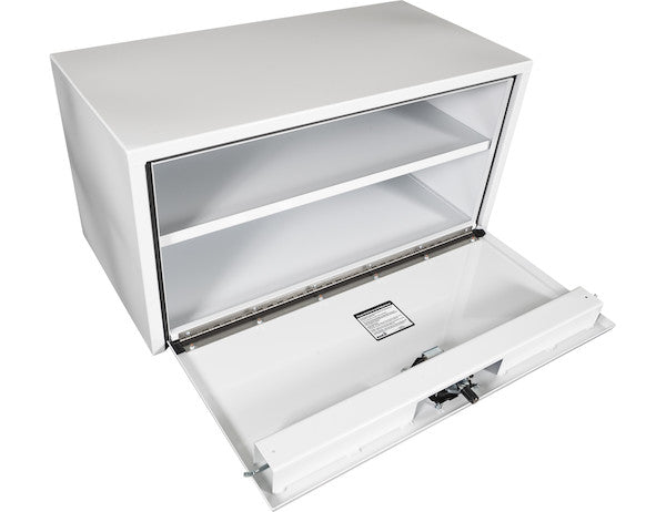 Buyers Products 36-in x 18-in x 18-in White Steel Underbody Truck Box - 1702406