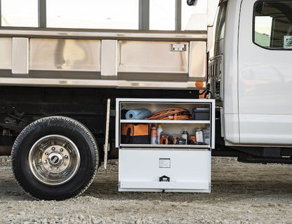 Buyers Products 48-in x 18-in x 18-in White Steel Underbody Truck Box - 1702411