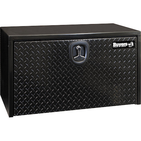 Buyers Products 18x18x30-in Black Steel Underbody Truck Box with Aluminum Door - 1702503