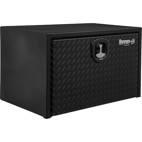 Buyers Products 18x18x30-in Black Steel Underbody Truck Box with Aluminum Door - 1702503