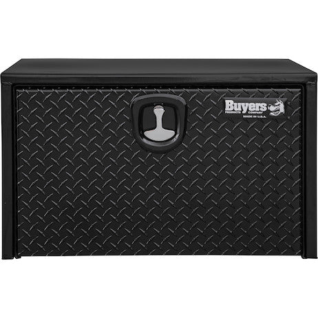 Buyers Products 18x18x30-in Black Steel Underbody Truck Box with Aluminum Door - 1702503