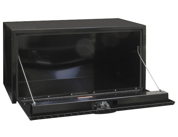 Buyers Products 36-in x 18-in x 18-in Black Steel Underbody Truck Box with Aluminum Door - 1702505