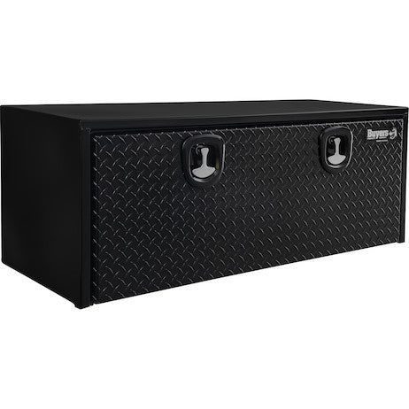 Buyers Products 48-in x 18-in x 18-in Black Steel Underbody Truck Box with Aluminum Door - 1702510