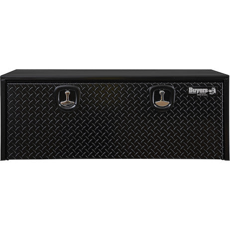 Buyers Products 48-in x 18-in x 18-in Black Steel Underbody Truck Box with Aluminum Door - 1702510