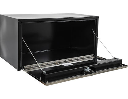 Buyers Products 30-in x 18-in x 18-in Black Steel Truck Box with Stainless Steel Door - 1702703