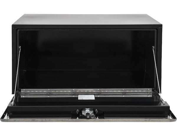 Buyers Products 30-in x 18-in x 18-in Black Steel Truck Box with Stainless Steel Door - 1702703
