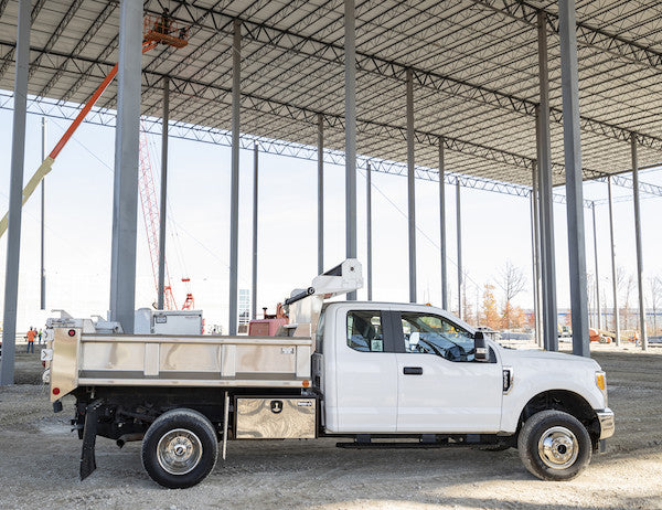 Buyers Products 30-in x 18-in x 18-in Black Steel Truck Box with Stainless Steel Door - 1702703