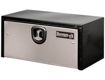 Buyers Products 30-in x 24-in x 24-in Black Steel Truck Box with Stainless Steel Door - 1704703