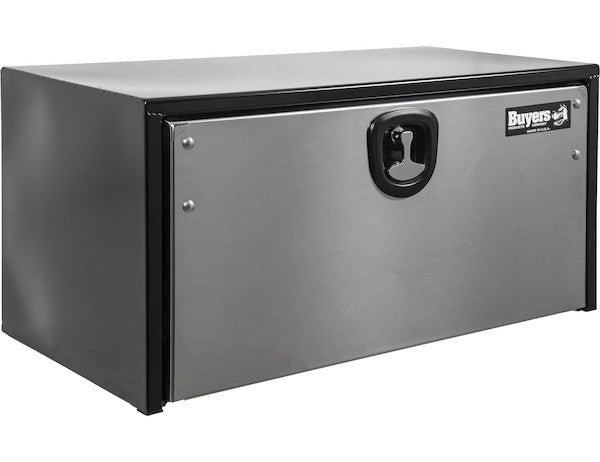 Buyers Products 18x18x36-in Black Steel Truck Box with Stainless Steel Door - 1702705