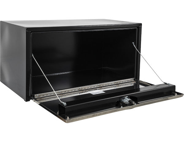 Buyers Products 30-in x 24-in x 24-in Black Steel Truck Box with Stainless Steel Door - 1704703
