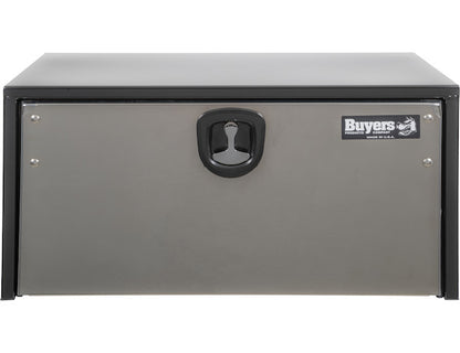 Buyers Products 30-in x 24-in x 24-in Black Steel Truck Box with Stainless Steel Door - 1704703