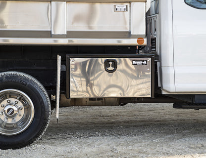 Buyers Products 24-in x 18-in x 18-in Black Steel Truck Box with Stainless Steel Door - 1702700
