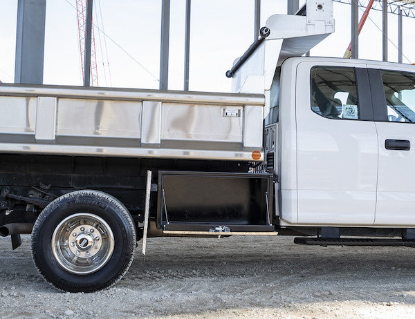 Buyers Products 18x18x48-in Black Steel Truck Box with Stainless Steel Door - 1702710