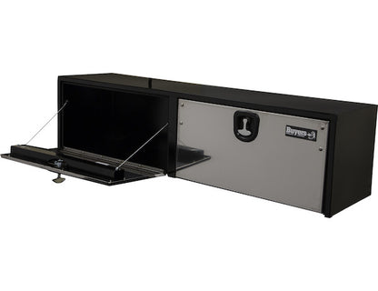 Buyers Products 72-in x 18-in x 18-in Black Steel Truck Box with 2 Stainless Steel Doors - 1702725