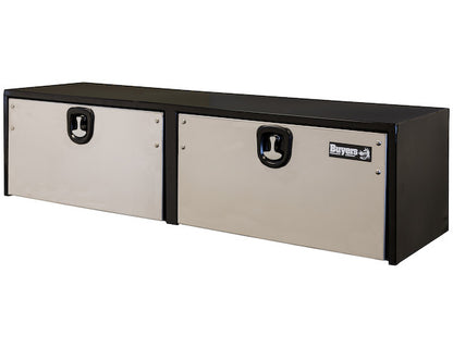 Buyers Products 72-in x 18-in x 18-in Black Steel Truck Box with 2 Stainless Steel Doors - 1702725