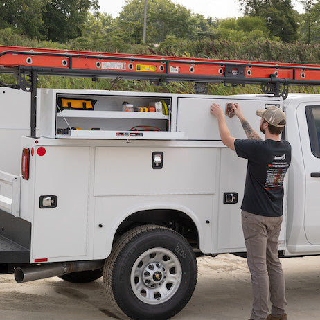 Buyers Products 18x16x96-in White Steel Topsider Truck Box - 1702920
