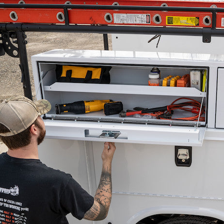 Buyers Products 18x16x96-in White Steel Topsider Truck Box - 1702920