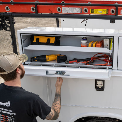 Buyers Products 18x16x96-in White Steel Topsider Truck Box - 1702920