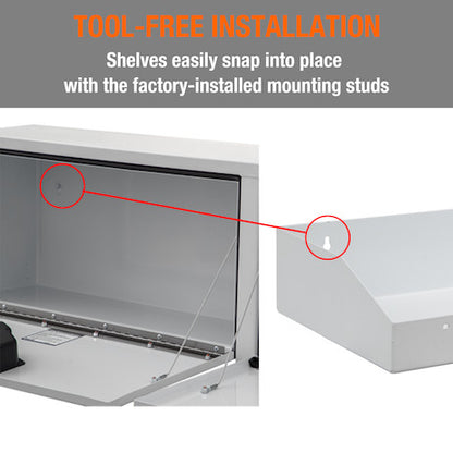 Buyers Products 18x16x96-in White Steel Topsider Truck Box - 1702920