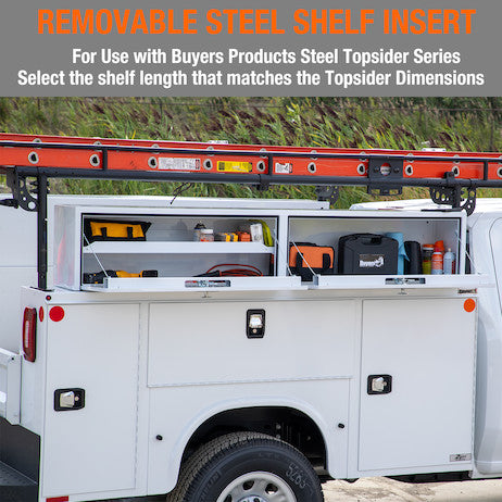 Buyers Products 18x16x96-in White Steel Topsider Truck Box - 1702920
