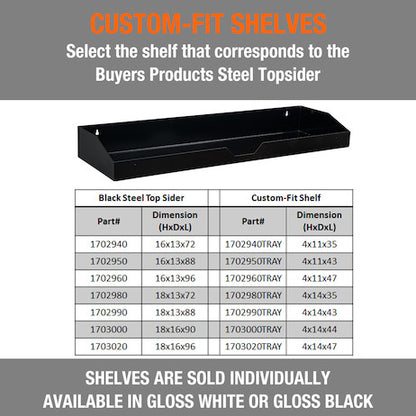 Buyers Products 72-in x 16-in x 13-in Black Steel Topsider Truck Box - 1702940